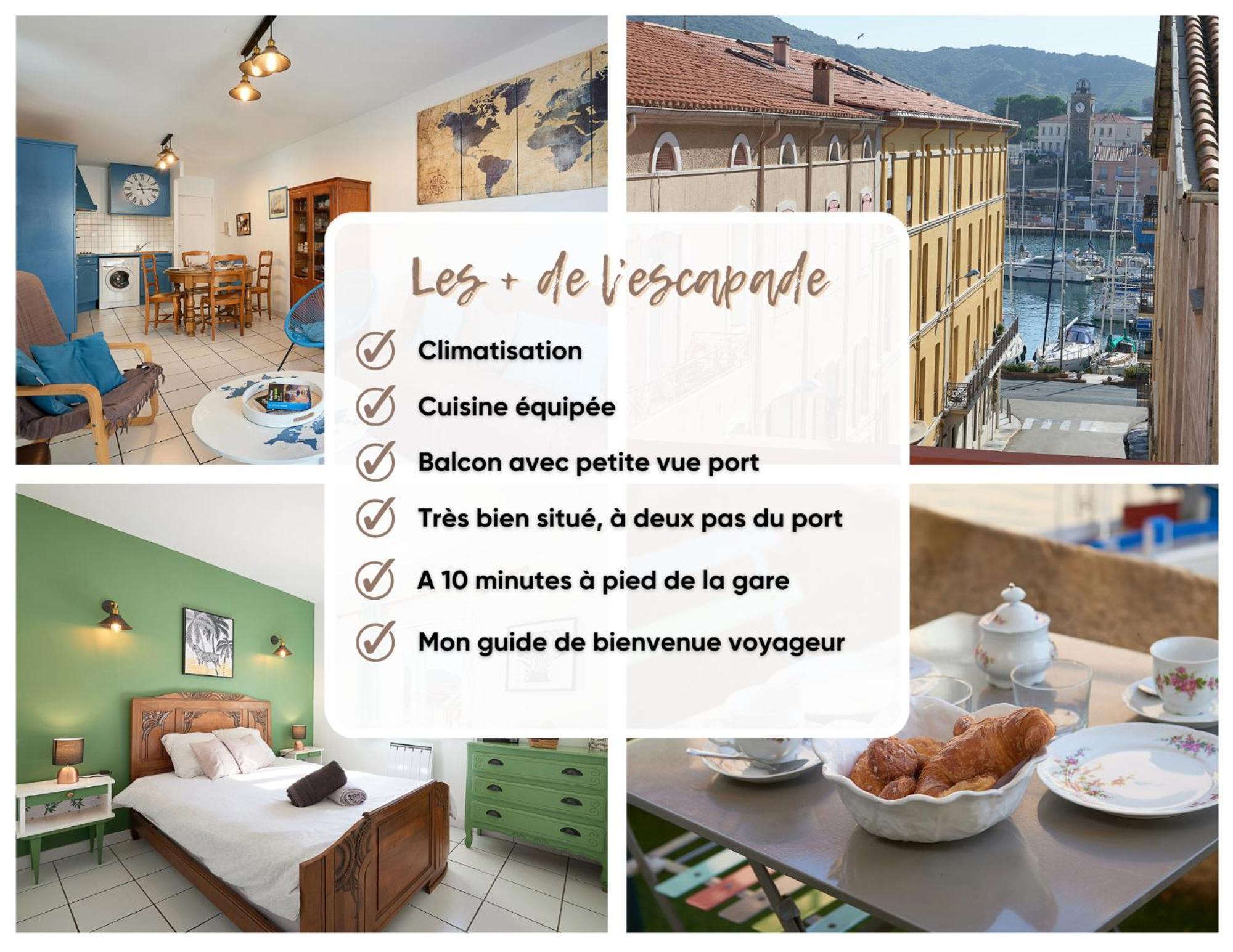 L'Escapade, Port A 200M, Climatisation Et Balcon Lejlighed Port Vendres Eksteriør billede