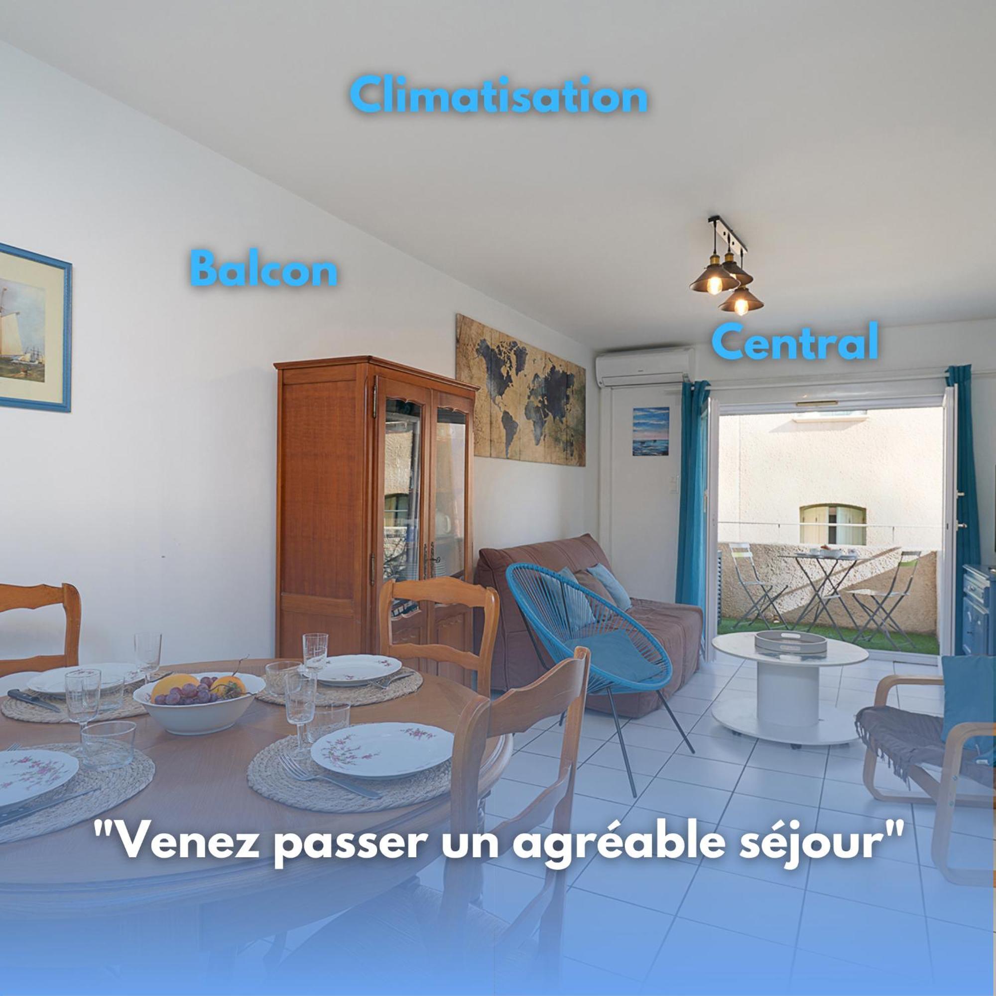 L'Escapade, Port A 200M, Climatisation Et Balcon Lejlighed Port Vendres Eksteriør billede